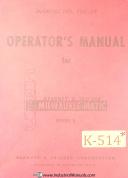 Kearney & Trecker-Kearney Trecker II, Milwaukee Matic Mill, Operators Manual-II-01